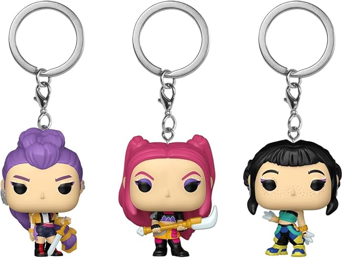 FUNKO POP! Portachiavi K-POP DEMON HUNTERS Rumi, Mira & Zoey 3 Pack 5cm In box (xcm)…x
